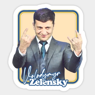 Zelensky Ukraine / Retro Fan Art Design Sticker